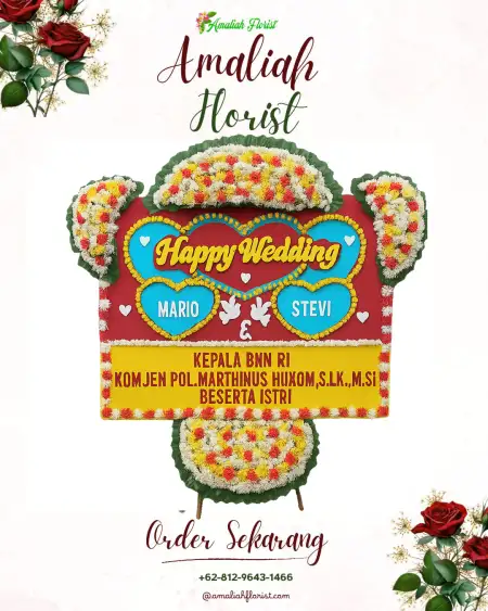 Papan Bunga Pernikahan Sakti